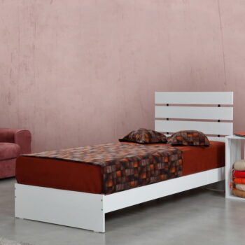 Biela jednolôžková posteľ 120x200 cm Fuga – Kalune Design – Obrázok 2