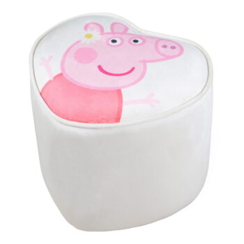 Biely zamatový detský puf Peppa Pig – Roba - Image 5