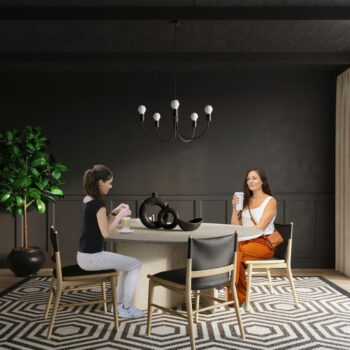 Čierne závesné svietidlo ø 45 cm Karim – Nice Lamps - Image 6