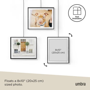 Čierne kovové rámčeky na stenu v súprave 3 ks 73x82 cm Exhibit – Umbra – Obrázok 9