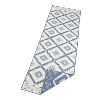 Modro-krémový vonkajší koberec NORTHRUGS Malibu, 350 x 80 cm - Image 5