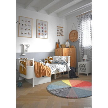 Prateľný ručne tkaný vlnený detský koberec ø120 cm Pie Chart – Lorena Canals – Obrázok 5