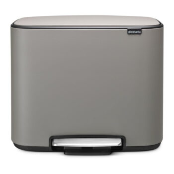 Svetlosivý nášľapný oceľový odpadkový kôš 36 l Bo – Brabantia - Image 6