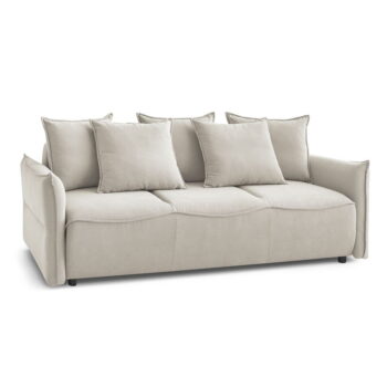 Krémovobiela rozkladacia pohovka 226 cm Leon – Bobochic Paris – Obrázok 6