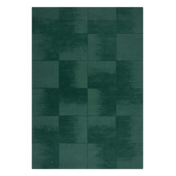 Ručne tkaný vlnený koberec v petrolejovej farbe 120x170 cm Demi Check Ombre – Flair Rugs - Image 6