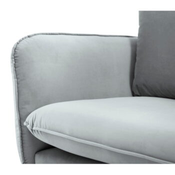 Svetlosivá zamatová pohovka Cosmopolitan Design Florence,160 cm – Obrázok 3