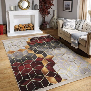 Sivo-vínový prateľný koberec 120x180 cm – Mila Home – Obrázok 2