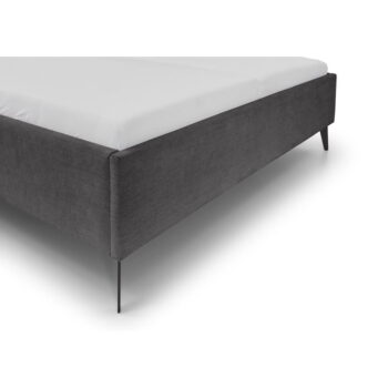 Antracitovosivá dvojlôžková posteľ s úložným priestorom s roštom 200x200 cm Paulo – Meise Möbel - Image 7
