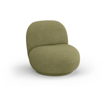 Zelené kreslo z textílie buklé Chuck – Micadoni Home - Image 2