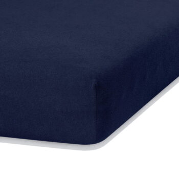 Tmavomodrá elastická plachta na dvojlôžko AmeliaHome Ruby Siesta, 220-240 x 220 cm - Image 2