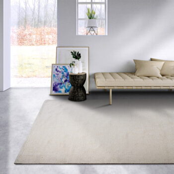 Krémovobiely ručne tkaný koberec s prímesou vlny 160x230 cm Pradesh Natural White – Elle Decoration – Obrázok 2