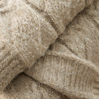 Béžová pletená deka 150x200 cm Cable Knit – Bianca - Image 3