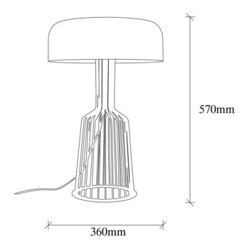 Čierna stolová lampa s kovovým tienidlom (výška  57 cm) Fellini – Opviq lights - Image 5