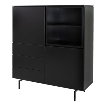 Čierna vysoká komoda 120x133 cm Plain – Tenzo - Image 2