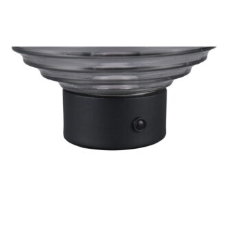 Čierno-šedá stmievateľná LED stolová lampa so skleneným tienidlom (výška 14,5 cm) Earl – Trio - Image 5