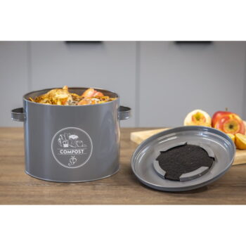 Sivá nádoba na kompostovateľný odpad 6,3 l Secret Du Potager – Esschert Design – Obrázok 5