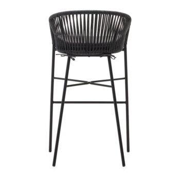 Čierne oceľové barové stoličky v súprave 4 ks (výška sedadla 80 cm) Yanet – Kave Home - Image 7