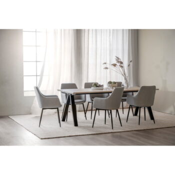 Rozkladací jedálenský stôl s doskou z dubového dreva 220x100 cm Carradale - Rowico - Image 5