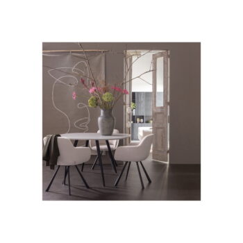 Krémová jedálenská stolička Juno – WOOOD – Obrázok 6