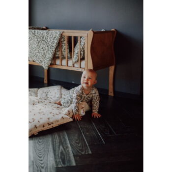 Zelená/krémovobiela súprava do postieľky Green Floral – Malomi Kids – Obrázok 9