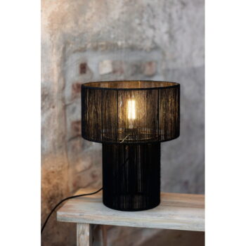 Čierna stolová lampa s tienidlom z juty (výška  38 cm) Soga – Markslöjd – Obrázok 3