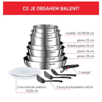 Antikoro súprava riadu 13 ks INGENIO Emotion L897DS04 – Tefal – Obrázok 7
