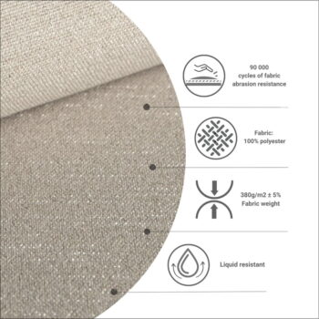 Béžová čalúnená dvojlôžková posteľ s úložným priestorom 200x200 cm Pearl – Maison de Rêve - Image 4