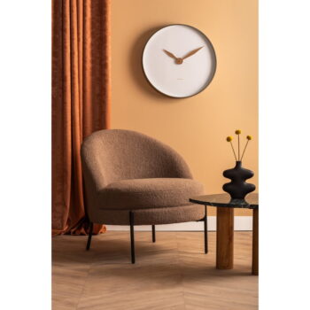 Kaki kreslo z textílie buklé Noble – Leitmotiv – Obrázok 7