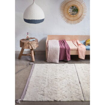 Krémový prateľný ručne tkaný bavlnený koberec 140x200 cm Azteca – Lorena Canals - Image 10
