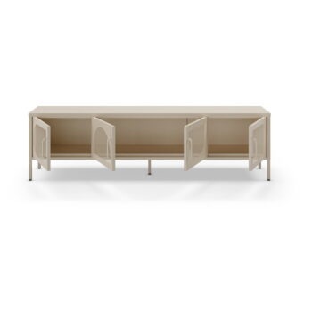 Krémový TV stolík 180x50 cm Tayra – Marckeric - Image 2