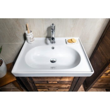Hnedá skrinka bez umývadla zo smrekového dreva 56x83 cm Brand – Sapho - Image 2