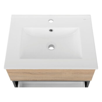 Závesná skrinka bez umývadla v dekore duba v prírodnej farbe 60x52 cm Wisla – Støraa - Image 7