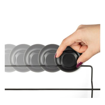 Čierna samodržiaca nástenná kuchynská polička Compactor Bestlock Black Kitchen Shelf, 45,5 x 12 cm - Image 6