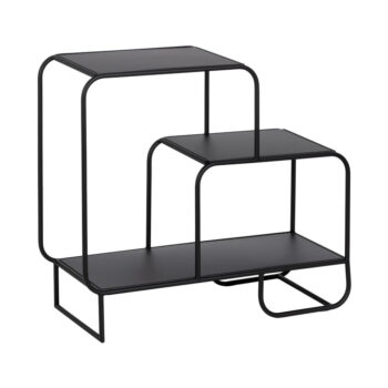 Čierny kovový regál 72x68 cm Sleco – Ixia