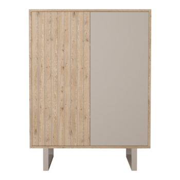 Skrinka v dekore duba v sivo-prírodnej farbe 90x120 cm Millay – Marckeric