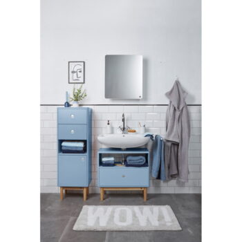 Svetlomodrá závesná/so zrkadlom kúpeľňová skrinka 50x58 cm Color Bath – Tom Tailor – Obrázok 2
