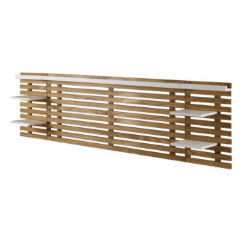 Biele/prírodné čelo postele z borovicového dreva 240x62 cm Nidra - Marckeric - Image 3