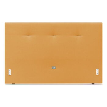 Žltá čalúnená dvojlôžková posteľ s roštom 160x200 cm Tory - Bobochic Paris – Obrázok 4