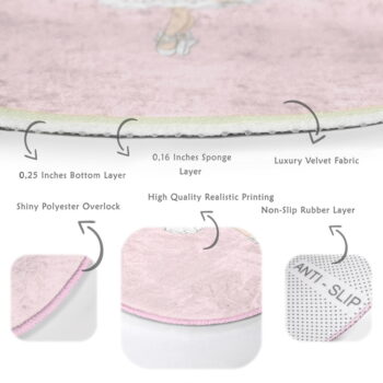 Ružový detský koberec ø 120 cm Comfort – Mila Home - Image 8