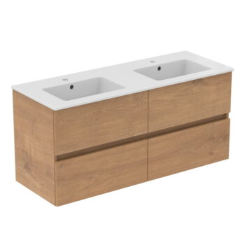 Závesná skrinka pod umývadlo v dekore duba v prírodnej farbe 120x55 cm Eurovit+ – Ideal Standard - Image 3