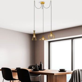 Závesné svietidlo v zlatej farbe Mezopotamya – Opviq lights - Image 4