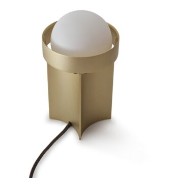 Stmievateľná stolová lampa v zlatej farbe so skleneným tienidlom (výška 22 cm) Loop – tala - Image 3