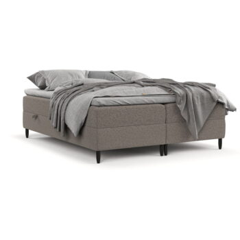 Hnedá boxspring posteľ s úložným priestorom 140x200 cm Malte – Maison de Rêve - Image 11