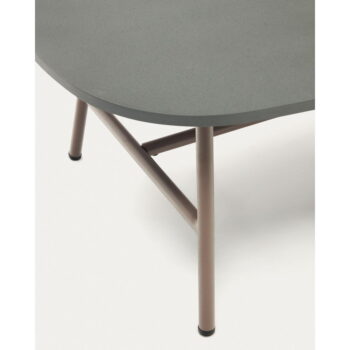 Okrúhly záhradný odkladací stolík s betónovou doskou ø 60 cm Bramant – Kave Home - Image 5
