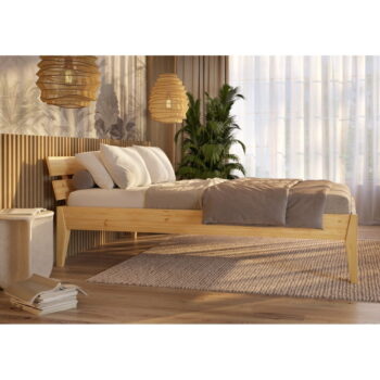 Dvojlôžková posteľ z borovicového dreva v prírodnej farbe 160x200 cm Torino – Olivia Living – Obrázok 3