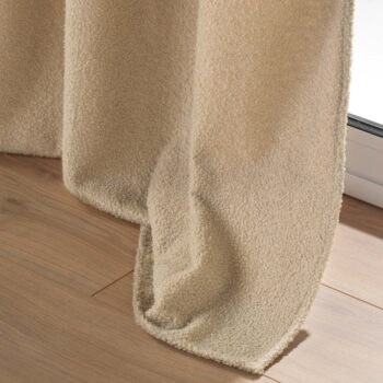 Béžový záves z materiálu buklé 140x240 cm Wooly – douceur d'intérieur – Obrázok 5