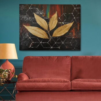 Ručne maľovaný obraz 100x70 cm Leaf – Wallity – Obrázok 2