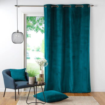 Modrý menčestrový záves 140x260 cm Casual – douceur d'intérieur - Image 3