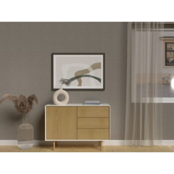 Nízka závesná komoda v dekore duba v bielej a prírodnej farbe 113x61 cm Wall – Tenzo - Image 11