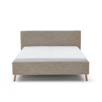 Béžová čalúnená dvojlôžková posteľ s úložným priestorom s roštom 180x200 cm Riva – Meise Möbel – Obrázok 8